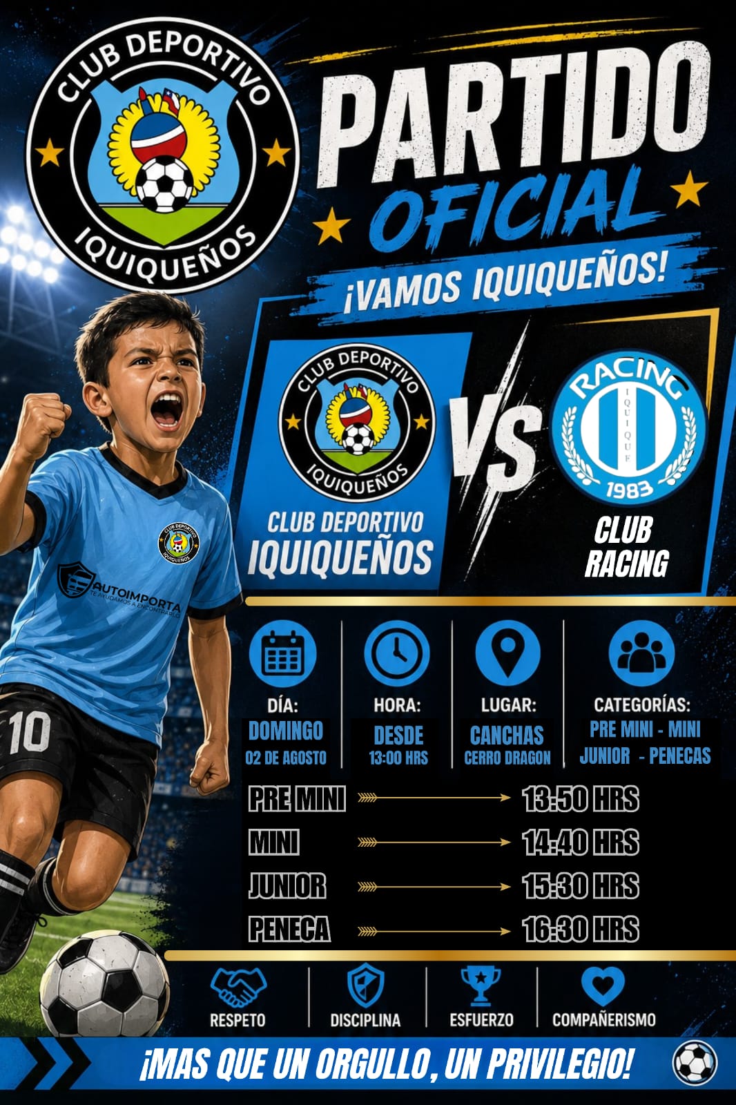Aviso informativo 3 Club Deportivo Iquiqueños